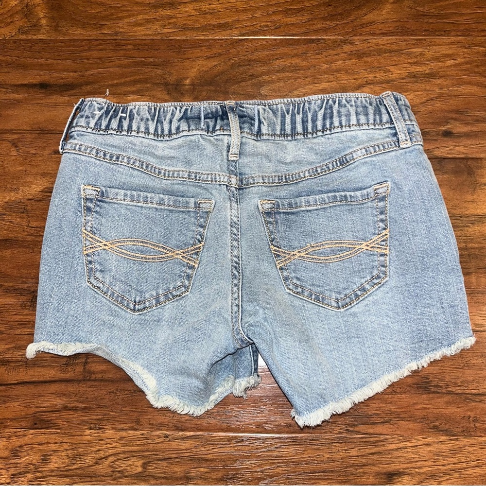 Abercrombie Kids Light Blue Distressed Denim Shorts 11/12 - Picture 6 of 6